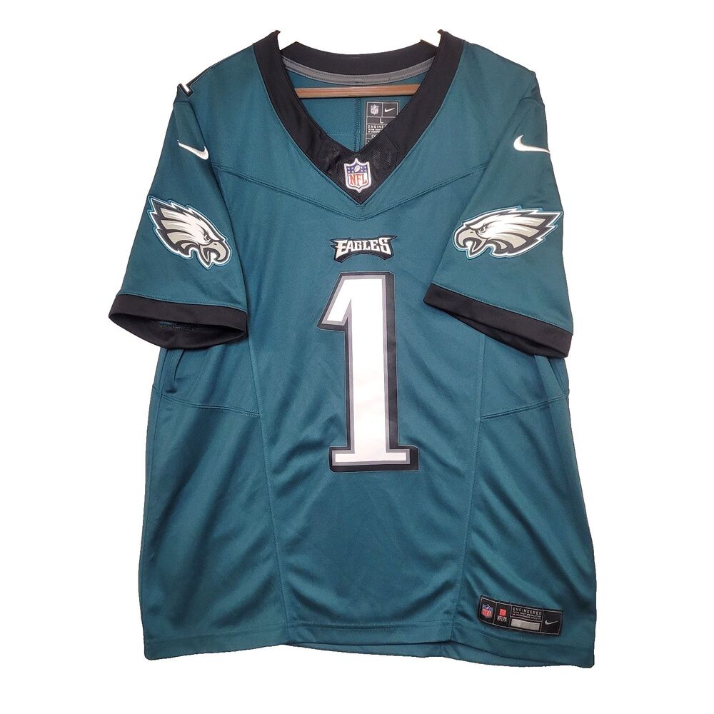 Nike NFL On Field Dri-FIT Jalen Hurts #1 Philadelphia Eagles Jersey Green Large